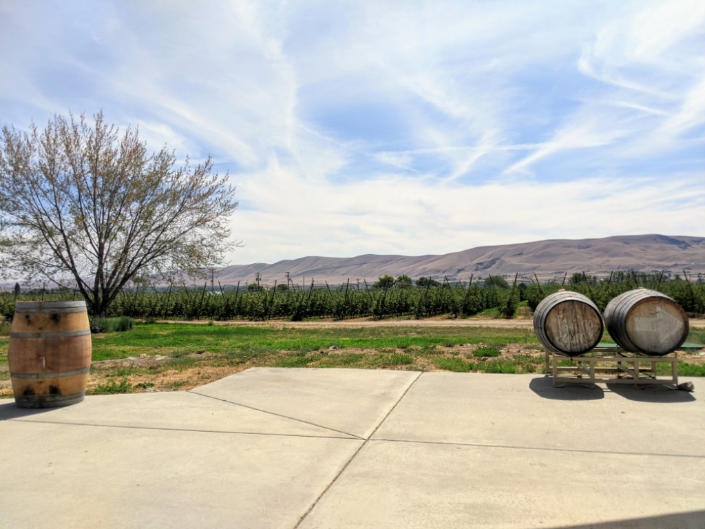 The Yakima Valley is beautifully-lined with purple mountains.