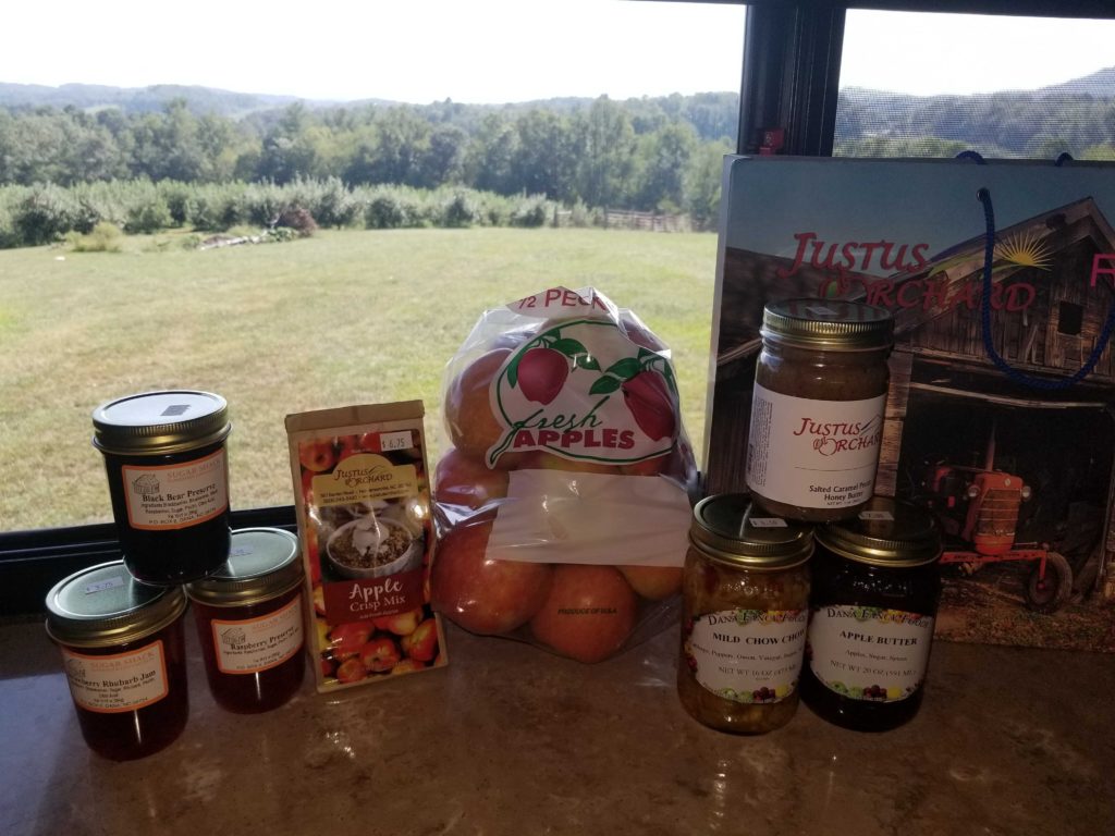 When staying at Justus Orchard, be sure to stock up on apple and fruit products.